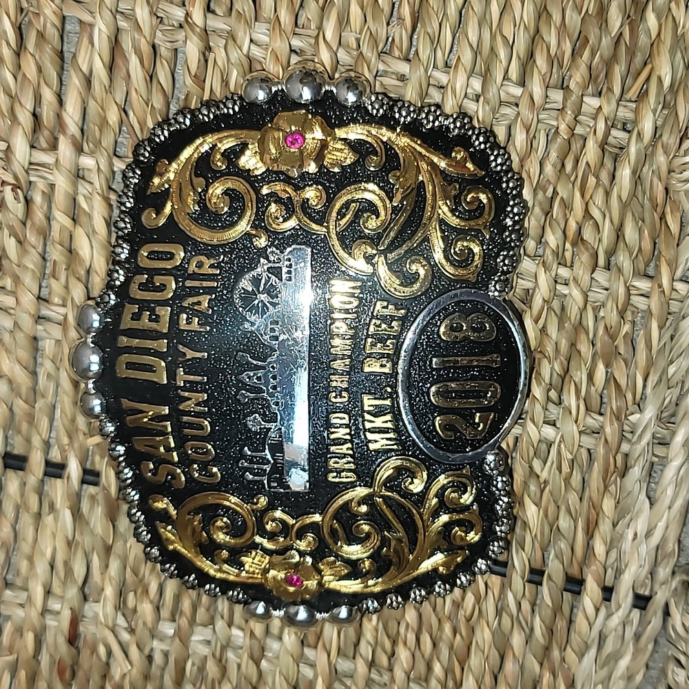 San Diego County Fair Grand Champion 2018 MKT BEEF BELT BUCKLE